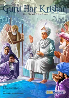 Cover of "Guru Har Krishan - Eighth Sikh Guru" (source: Sikh Comics)