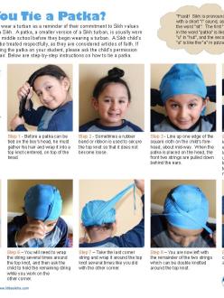 "How Do You Tie A Patka?" brochure from Little Sikhs and the Sikh Coalition. (Source: Sikh Coalition)