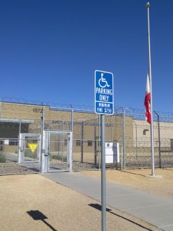 Photo of the entrance of the Imperial Regional Detention Facility in El Centro, CA.